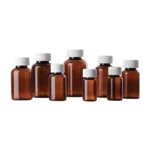 UnoPac™ Amber PET Round Tablet Bottles (Pre-capped) 25ml – 200ml